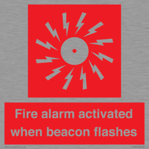 Fire alarm activated when beacon flashes